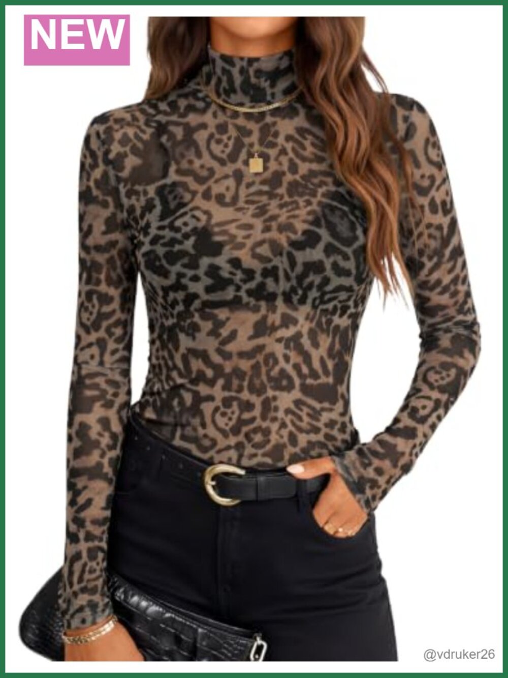 Mesh Sheer Turtleneck Long Sleeve Fitted Top See Through Y2K Club Party